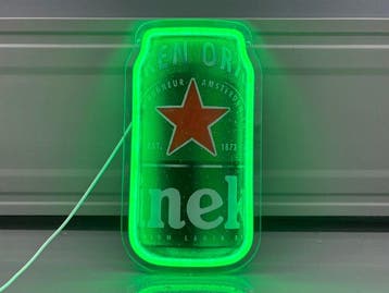 GEEN RESERVE Neonlichtbox met Heineken-bierlogo - Heineken -