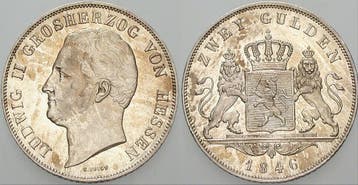 Doppelgulden 1846 Hessen-darmstadt Ludwig Ii 1830-1848, Verzenden