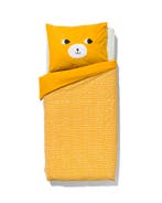 HEMA Peuterdekbedovertrek 120x150cm zacht katoen beer, Huis en Inrichting, Slaapkamer | Beddengoed, Verzenden, Nieuw, Geel