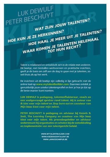 Ik kies voor mijn talent - Toolbox 9789401451659 Luk Dewulf, Verzenden, Zo goed als nieuw, Luk Dewulf