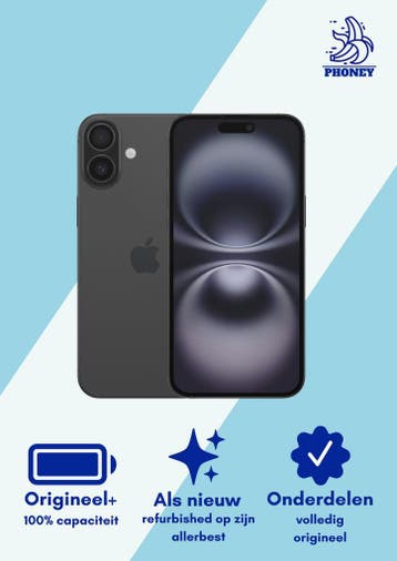 iPhone 16 Plus | 12 Maanden Garantie | Accu 100%, Telecommunicatie, 128 GB, Verzenden, Refurbished, Zonder simlock