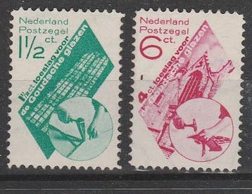 Postzegels Nederland 1931 Goudse Glazen NR.238-239 (1661), Verzenden, T/m 1940, Postfris