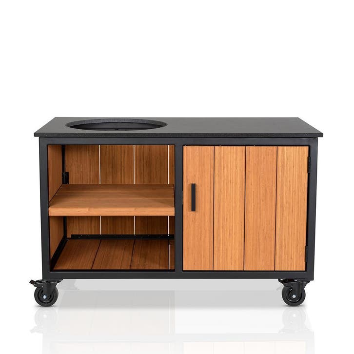Fraaii buitenkeuken Teak Oil voor Big Green Egg, Bastard, Tuin en Terras, Buitenkeukens, Inbouw, Vrijstaand, Nieuw, Houtskool