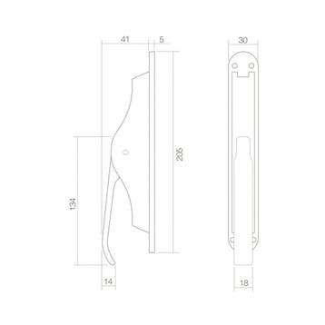 Intersteel pomp-espagnolet - messing gelakt, Verzenden, Nieuw