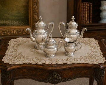 Lovi Argenteria Italy - Koffie- en theeservies - .800 zilver