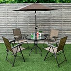 2dekans | Coast 4er set vouwstoelen hochlehner tuinstoel, Ophalen of Verzenden, Zo goed als nieuw