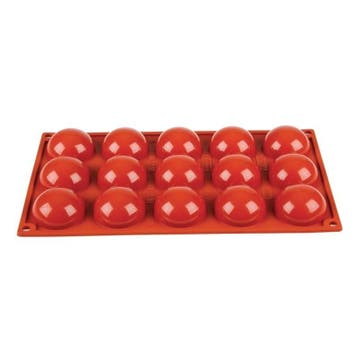 Bakvorm siliconen | GN 1/3 -15 halve bollen |  5(Ø)x2,3(h)cm, Verzenden, Nieuw in verpakking