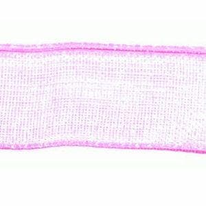 2 meter Organza Lint 10 mm Pink (Lint voor armbandjes), Ophalen of Verzenden, Nieuw, Draad