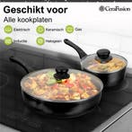 2dekans | CeraFusion Keramische Pannenset 10-delig -, Diversen, Levensmiddelen, Ophalen of Verzenden