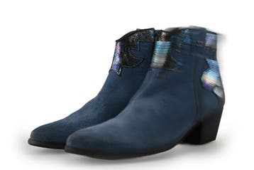 Lazamani Enkellaarzen in maat 41 Blauw, Lage of Enkellaarzen, Lazamani, Zo goed als nieuw, Verzenden