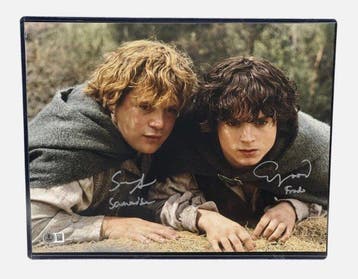 Lord of the Rings - Elijah Wood & Sean Astin - Signed 28x35, Nieuw