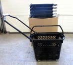 Winkelmand, Boodschappenmand, Trolley 42liter, zwart