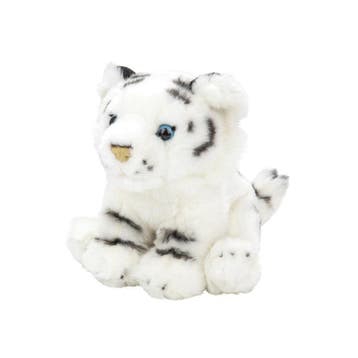 Nature Planet witte tijger knuffel - pluche - 18 cm, Verzenden, Nieuw