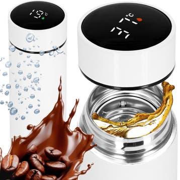 Thermosfles - Thermoskan - LCD- Display - 500 ML - RVS, Ophalen of Verzenden