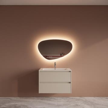 Badmeubelset BWS Riga Met Asia Wastafel Wit 80 cm Kasjmier, Ophalen of Verzenden, Nieuw, Bad