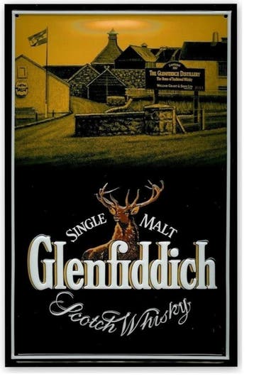 Glenfiddich single malt reclamebord, Ophalen of Verzenden, Nieuw