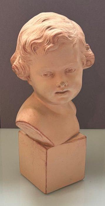 Henri Bargas - Buste, Tête d’Enfant - 28 cm - Terracotta