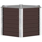 vidaXL Plantenbak verhoogd 129x129x77 cm gegalvaniseerd, 100 cm of meer, Verzenden, Nieuw, Metaal