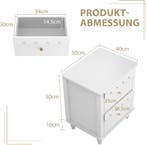 Nachtkastje set van 2 - Bijzettafel - Opbergkastje - 50x40x6, Verzenden, Zo goed als nieuw