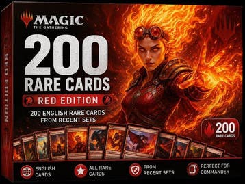 200 English Rare Cards - Red Edition - NM/EX Mixed, Nieuw