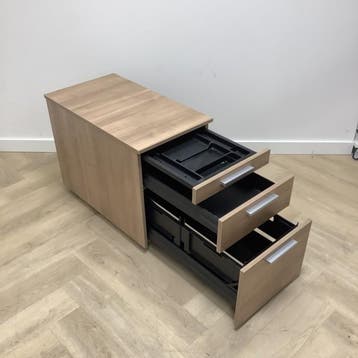 ladeblok vv 3 lades (hxbxd) 60x43x77 cm, havanna - grijs, Huis en Inrichting, Ophalen of Verzenden, Gebruikt