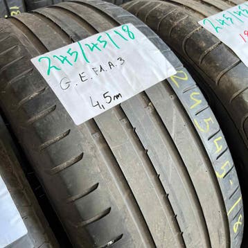 2 x Goodyear 245-45-18 Zomerbanden 4,5mm, 18 inch, Ophalen of Verzenden, Band(en), Personenwagen