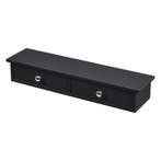 Wandplank Geeste met 2 lades 60x15x10 cm zwart [en.casa], Huis en Inrichting, Woonaccessoires | Wandplanken en Boekenplanken, Verzenden