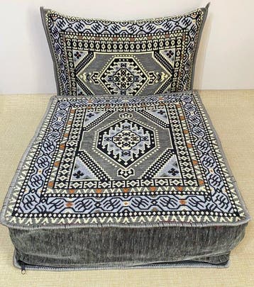 Kelim - 60 cm - 60 cm - Poef en kussen, Antiek en Kunst