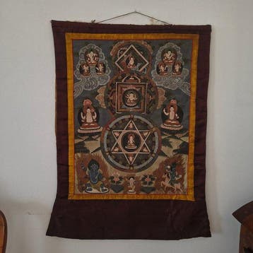 Banier (thangka) boeddhistisch Tibetaans of Nepalees