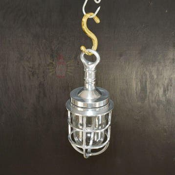 Plafondlamp - Aluminium, Glas, Verchroomd - Industrieel