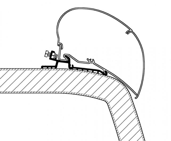 Thule Hymer SX Adapter 550, Caravans en Kamperen, Voortenten en Luifels, Nieuw, Thule, Ophalen of Verzenden