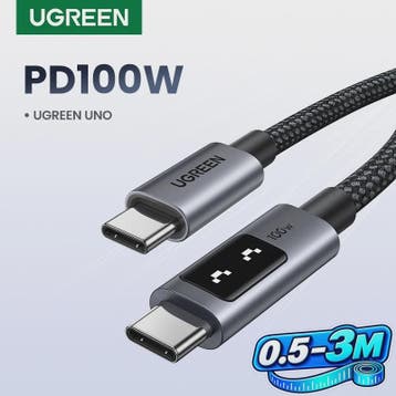 UGREEN UNO USB-C naar USB-C Kabel - 100W PD Snelladen & Data, Verzenden, Nieuw