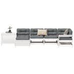 vidaXL 7-delige Loungeset massief grenenhout wit, Tuin en Terras, Verzenden, Nieuw, Loungeset