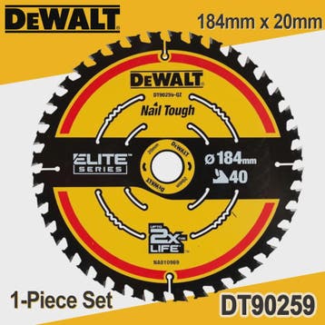 DeWalt DT90259-QZ Houtzaagblad 184mm x 20mm, 40T - Robuust C, Verzenden, Nieuw