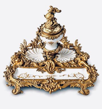 KPM - Hermann August Seger - Bureauset - Brons (vuurgoud) -