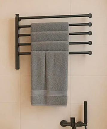 Handdoekhouder 5 Laags - Zwart - Badkamer, Huis en Inrichting, Ophalen of Verzenden, Nieuw, Handdoek