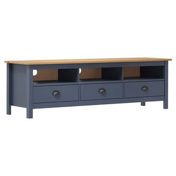 vidaXL Tv-meubel Hill 158x40x47 cm massief grenenhout grijs, Minder dan 50 cm, Verzenden, Nieuw, Minder dan 100 cm