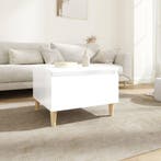 vidaXL Bijzettafel 50x46x35 cm bewerkt hout hoogglans wit, Verzenden, Nieuw, Minder dan 45 cm