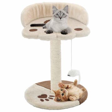 vidaXL Kattenkrabpaal met sisal krabpaal 40 cm beige en, Dieren en Toebehoren, Verzenden, Nieuw