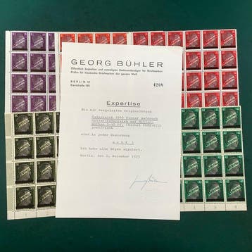 Oostenrijk 1945 - Gitter opdruk : veldelen van 24 met, Gestempeld