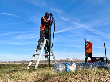 Praktische en sterke Hydraulische Maruzen Palenrammer, Tuin en Terras, Ophalen of Verzenden, Nieuw, Overige soorten, Maruzen