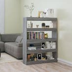 vidaXL Boekenkast/kamerscherm 100x30x135 cm grijs sonoma, Huis en Inrichting, Kasten | Boekenkasten, 100 tot 150 cm, Verzenden