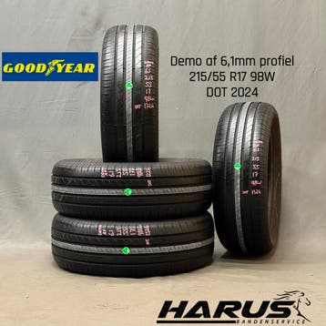 215/55/17 98W Goodyear zomerbanden demo 6,1mm profiel 4X, Auto-onderdelen, Banden en Velgen, 17 inch, Ophalen of Verzenden, Band(en)