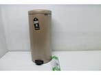 Brabantia NewIcon Prullenbak - 30 liter - Pedaal - Metallic, Verzenden, Zo goed als nieuw