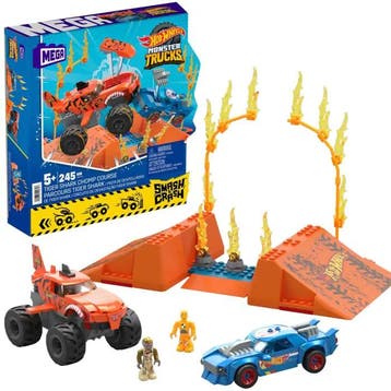 Mega Hot Wheels Monster Trucks Tiger Shark Chomp Course, Verzenden, Nieuw