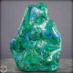Natuurlijke Azuriet–Chrysocolla–Malachiet Sculptuur – Een