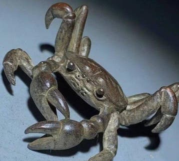 Decoratief ornament - Koperen krab-ornament