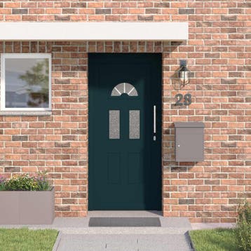 vidaXL Voordeur 88 x 200 cm PVC Antraciet, Verzenden, Nieuw