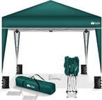 Tillvex® Partytent - 3x3m - Paviljoen - Easy Up - Groen, Tuin en Terras, Verzenden, Zo goed als nieuw