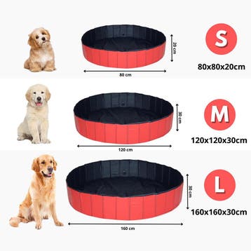 Hondenzwembad + borstel | Zwembad voor honden | Ø80x20cm, Verzenden, Nieuw